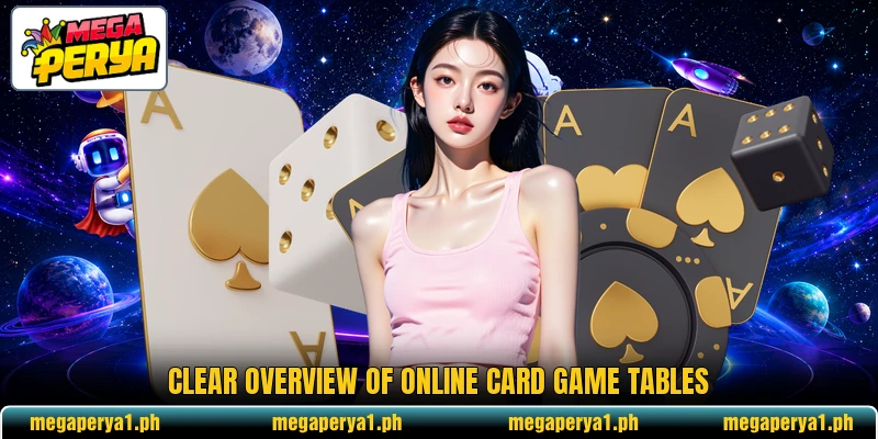 Clear overview of online card game tables Clear overview of online card game tables