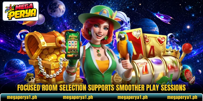 Focused room selection supports smoother play sessions Focused room selection supports smoother play sessions