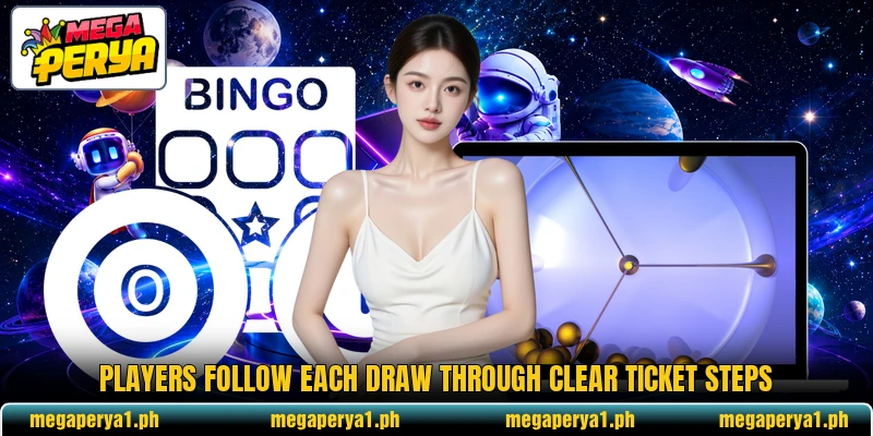 Players follow each draw through clear ticket steps Players follow each draw through clear ticket steps