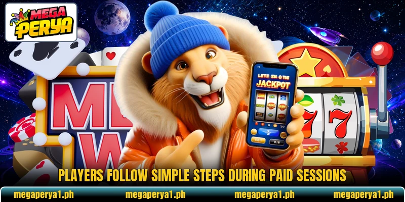 Players follow simple steps during paid sessions Players follow simple steps during paid sessions